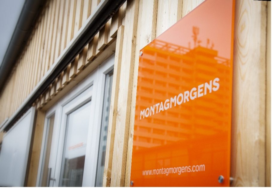 Ansicht Montagmorgens Agentur von der Seite